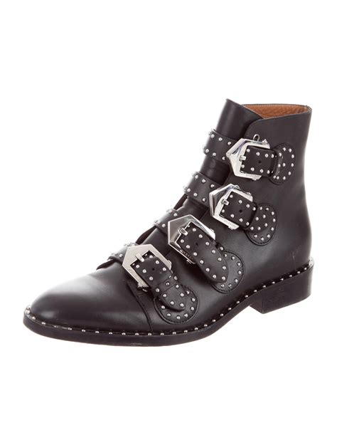 givenchy white elegant studs ankle boots|Givenchy golden boots.